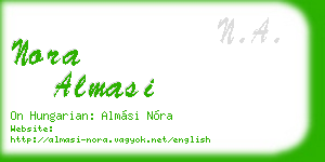 nora almasi business card
